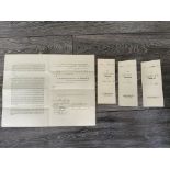 Sid Gibson Sheffield United Football Contracts + Memorabilia: All 4 of his contracts from 28/29 to