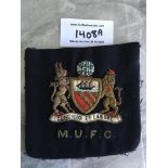 Manchester United 1960s Large Cloth Blazer Badge: Removed from one of his blazers worn between
