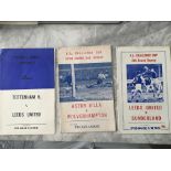 Pirate Football Programmes: 67/68 Tottenham v Leeds, 66/67 Leeds v Sunderland FA Cup Replay and 64/