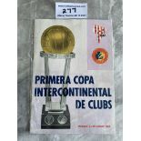 1960 Intercontinental Cup Final Football Programme: Real Madrid v Penarol in good condition with