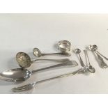 A collection of silver spoons, weighing approximat