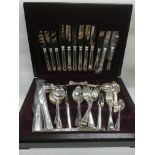 A canteen of Sheffield silver plated cutlery.