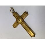 An 18ct gold cross approx 4.8g.