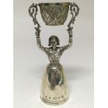 A silver wedding cup with Birmingham hallmarks, ci