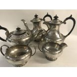 A five piece silver tea set Sheffield Hallmarked 2