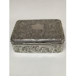 A quality George III silver table snuff box, circa
