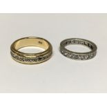 An unmarked eternity ring set with a row of Cubic