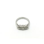 A certificated platinum RBC diamond trilogy ring m