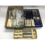 A collection of vintage cutlery including Thomas T