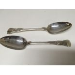 A pair of fully Dublin hallmarked silver spoons by