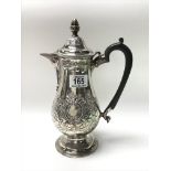 A Hallmarked silver George III hot water jug with