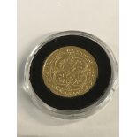 A gold double leopard coin replica from The Millio