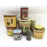 A collection of vintage tins.