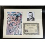 A framed copy of Spider X Force signed by Stan Lee