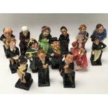 A collection of Royal Doulton miniature figures in