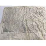 A double sided World War II map of a Burmese war s