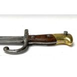 A French 1874 model Gras bayonet, dated June 1878.