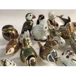 A Collection Of 20 royal crown derby animal weighs