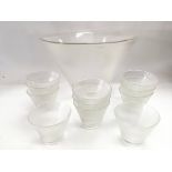 A contemporary glass punch bowl set - NO RESERVE