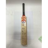 A miniature Joel Garner 1986 benefit cricket bat w