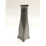 A small Art Nouveau pewter vase by Walter Scherf f