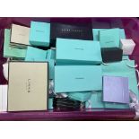 A large collection of Jewellery boxes inc Tiffany, Thomas Sabo, Louis Vuitton, Links.