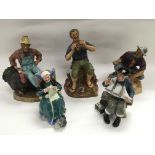 Five Royal Doulton figures comprising 'Tall Story'