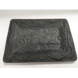 A 19th Century Japanese antimony tray decorated wi