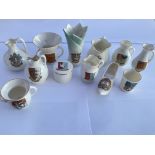 Twelve pieces of â€œGossâ€ crested china