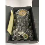 A boxed Waterford Crystal clock .