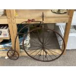 A craftsman made small penny farthing bicycle. 18â