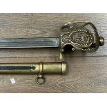 A retrospective copy of an officers broadsword and