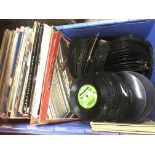 A crate of LPs and 7inch singles, various artists