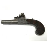 A Victorian flintlock pistol marked to stock Robin