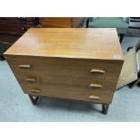 A modern design 3 drawer chest. 81cm x 46cm x 72cm