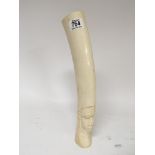 An Early 20th century carved African ivory tusk. H