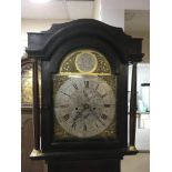 An 8 day longcase clock by J Ritchi of Hull with a silvered dial.