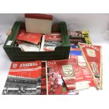 A collection of Arsenal FC programs and memorabili