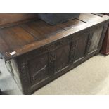 An 18th century English carved oak and panelled ch