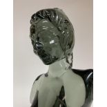 A Murano glass nude bust of a woman, c.1970, Indis