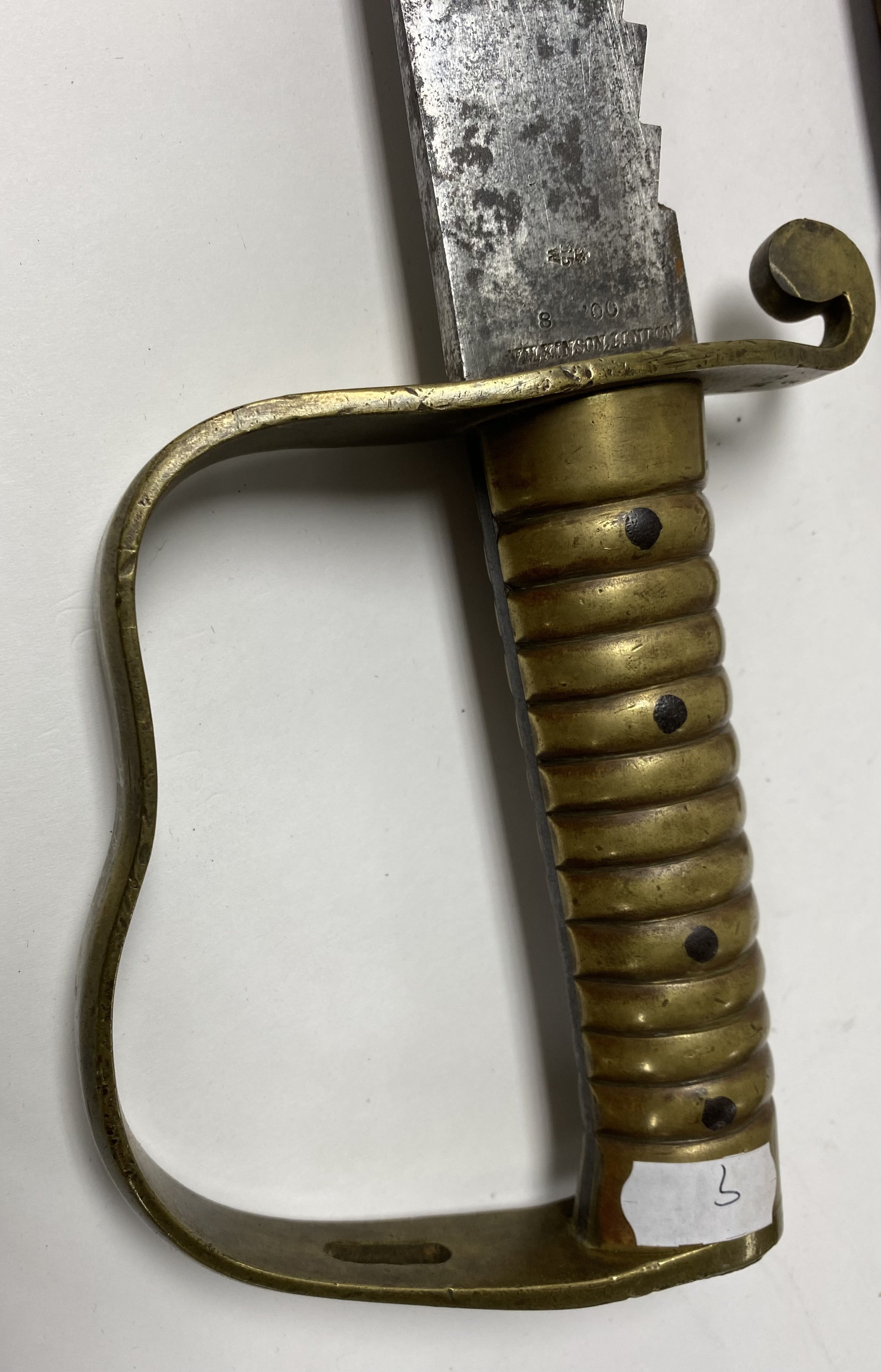 A British 1856 Pioneers sword with saw back by Wil - Image 2 of 4