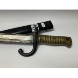 A French 1870 pattern sword bayonet.