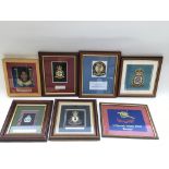 Various framed presentations from Tower of London Yeoman Warders. Provided with letter of