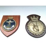 Royal Navy plaques given to the Tower of London Yeoman Warders. Accompanied by letter of