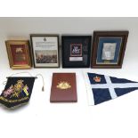 Collection of various items presented to Tower of London Yeoman Warders. Provided with letter of