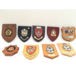 9 x plaques from the Tower of London Yeoman Warders. Provided with letter of Authenticity.