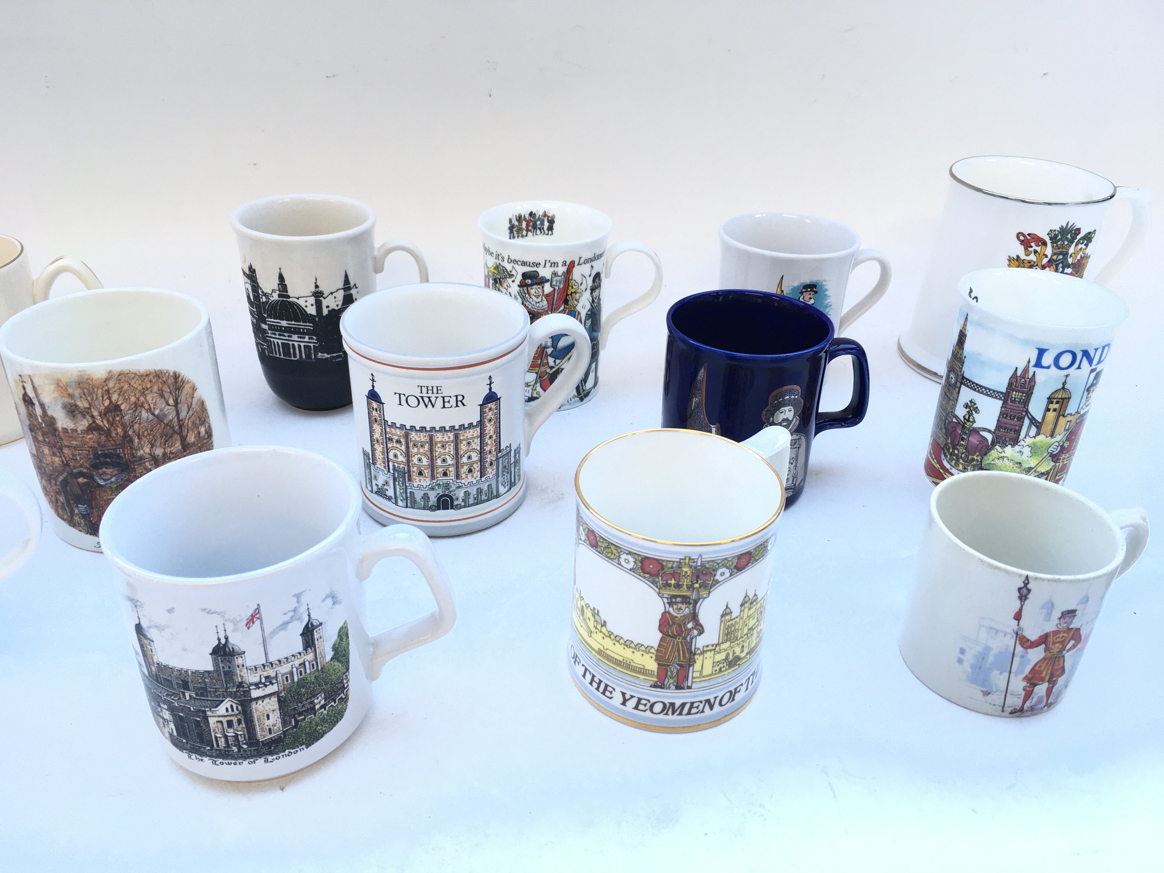 Collection of various mugs from the Tower of London Yeoman Warders. Accompanied by letter of - Image 3 of 5