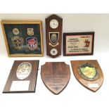 6 x plaques/ displays presented to Tower of London Yeoman Warders. Provided with letter of