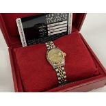 A Ladies Rolex Oyster perpetual Datejust, bi-metal