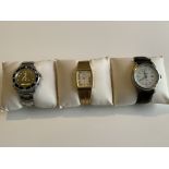 3 gents wristwatches, all working order.